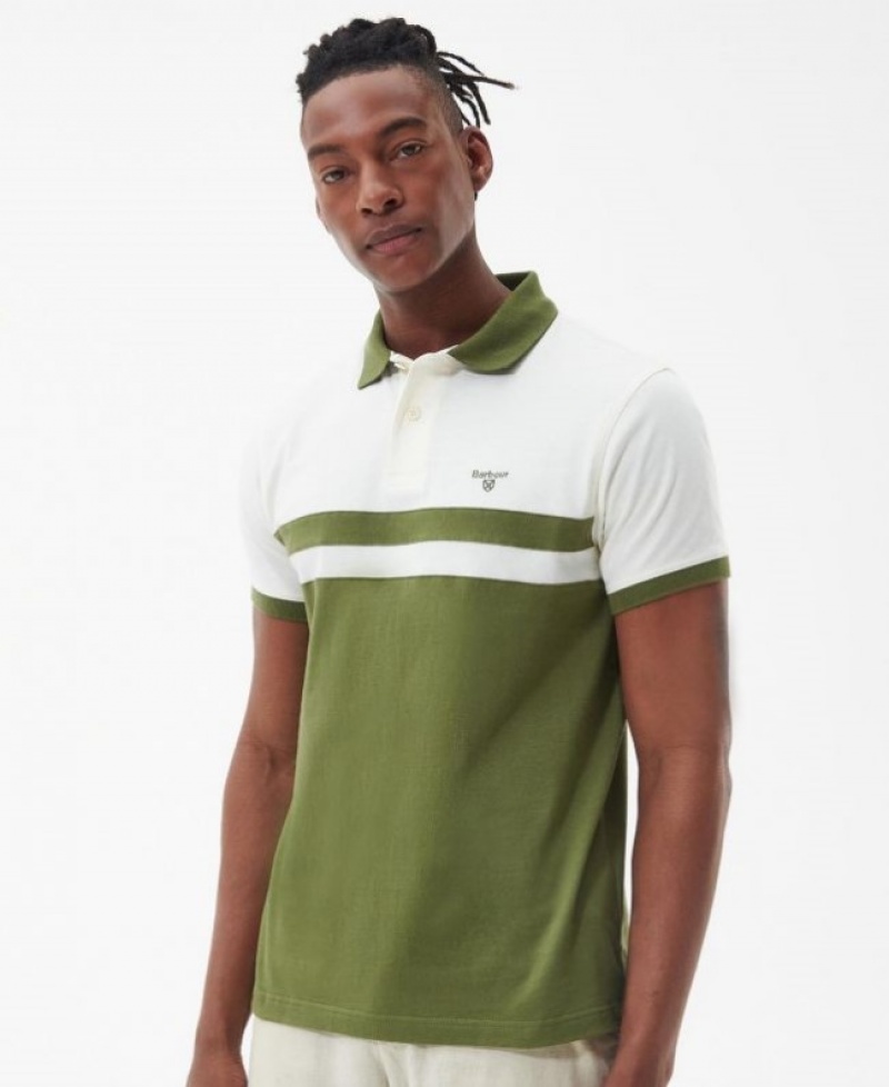 Polo Barbour Bonnington Hombre Verdes Blancos Mexico | Y7H45197