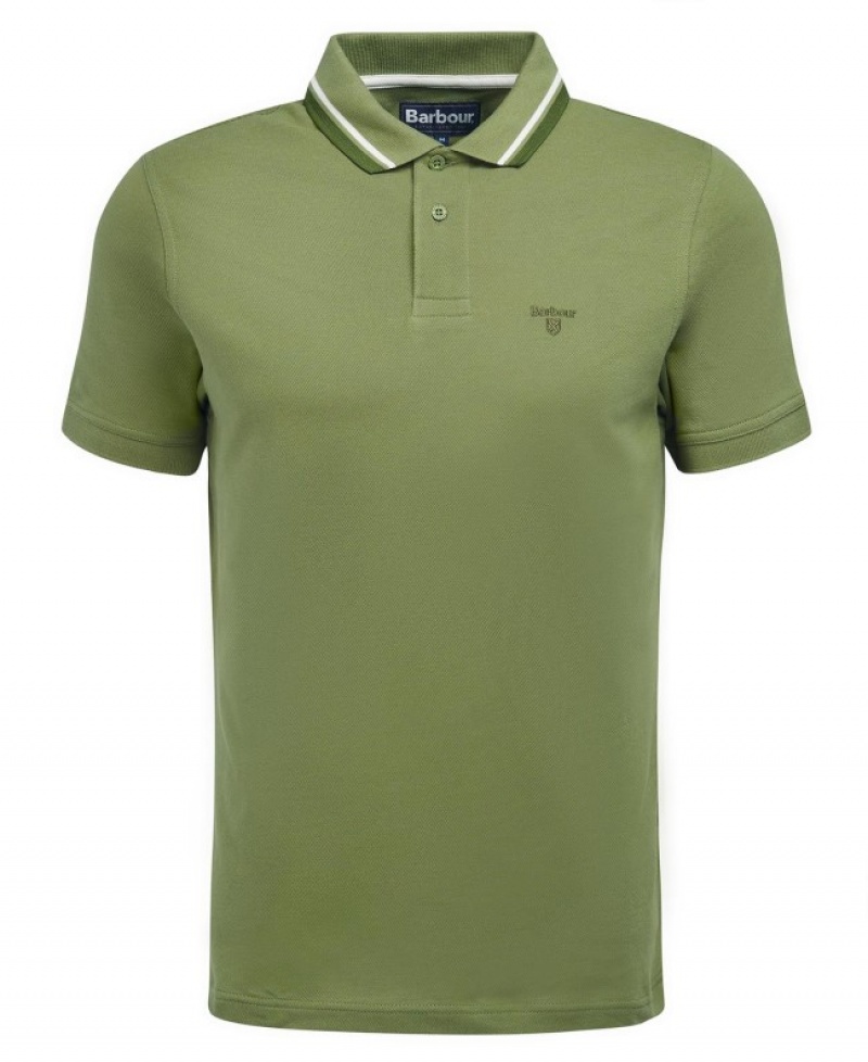 Polo Barbour Otterburn Hombre Verdes Mexico | C2N21111