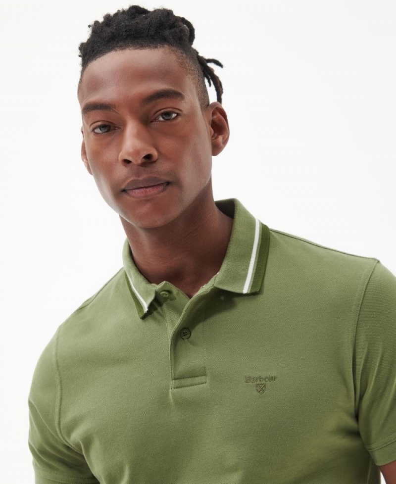 Polo Barbour Otterburn Hombre Verdes Mexico | C2N21111