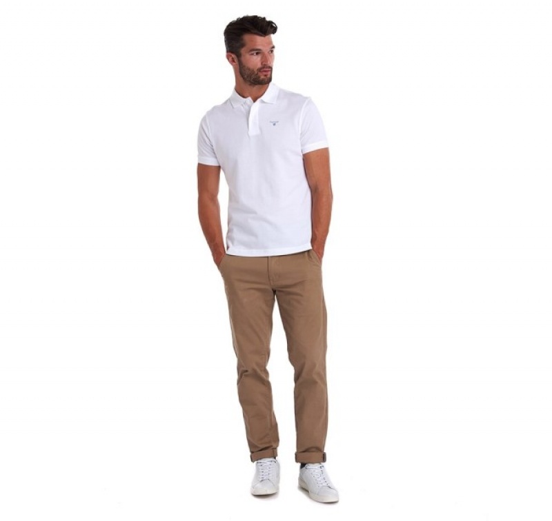 Polo Barbour Sports Hombre Blancos Mexico | I3S13535