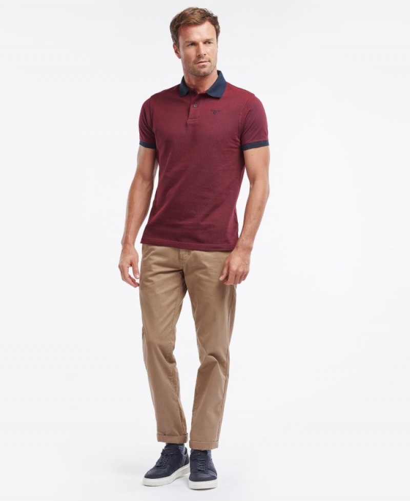 Polo Barbour Sports Mix Hombre Rojos Mexico | C7W45944