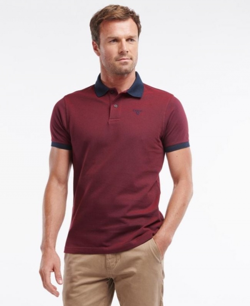 Polo Barbour Sports Mix Hombre Rojos Mexico | C7W45944