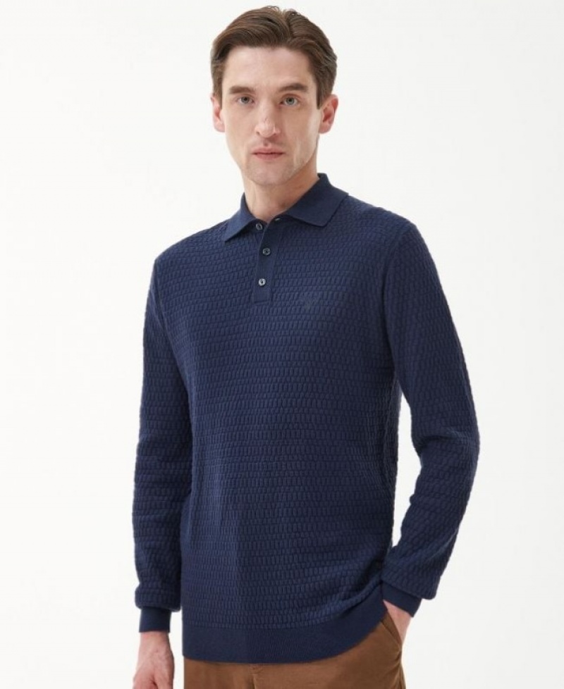 Polo Barbour Thornbury De Punto Hombre Azul Marino Mexico | T5W60184