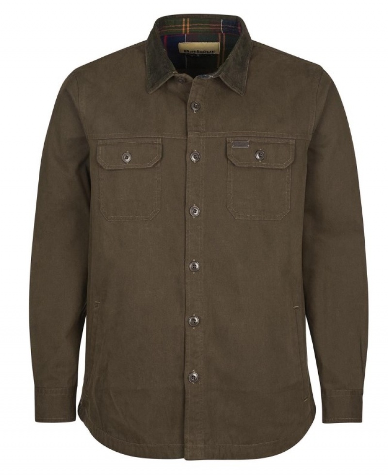 Sobrecamisa Barbour Catbell Hombre Verde Oliva Mexico | E4Q38978