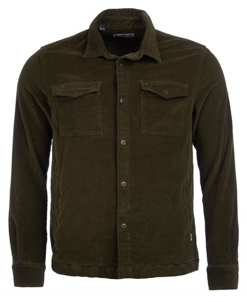 Sobrecamisa Barbour Cord Hombre Verdes Mexico | I8N21749