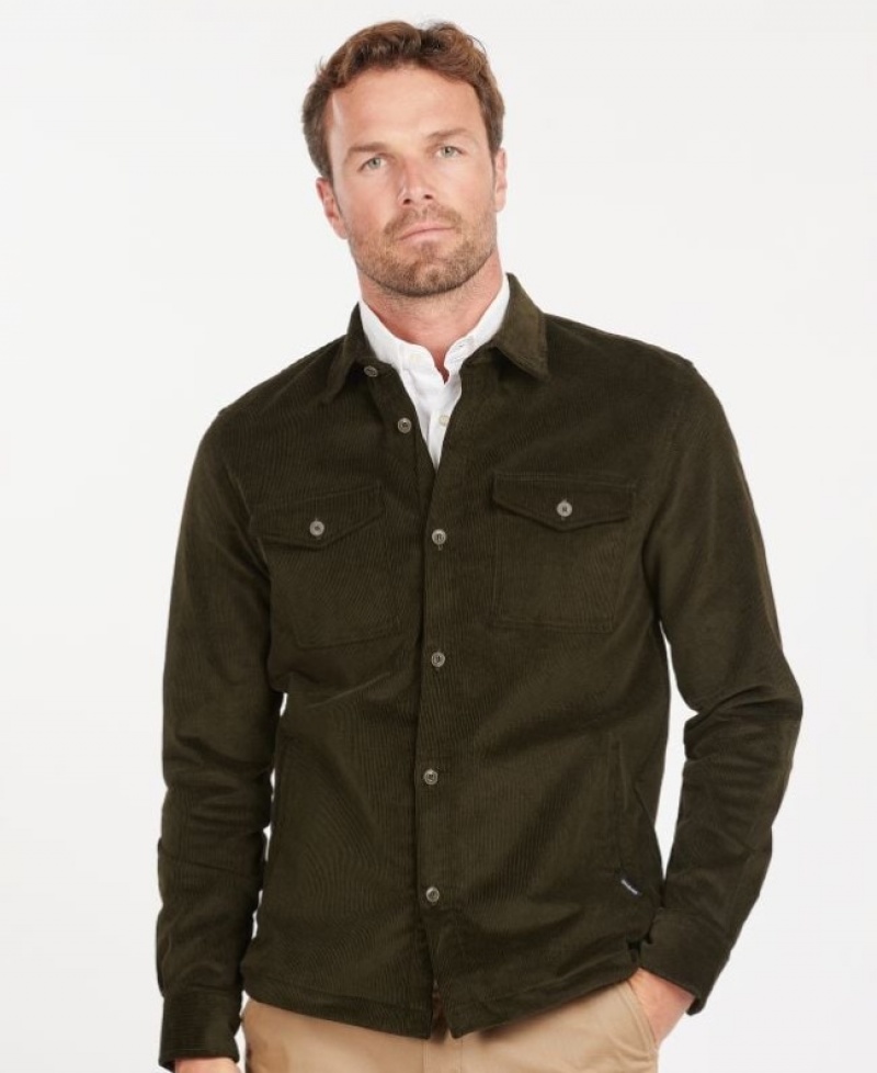 Sobrecamisa Barbour Cord Hombre Verdes Mexico | I8N21749