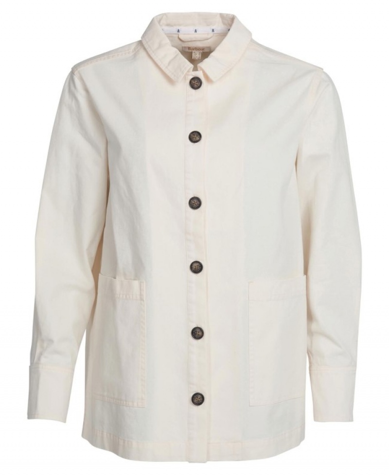 Sobrecamisa Barbour Lyndale Mujer Blancos Mexico | Q9A55956