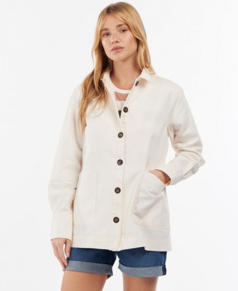 Sobrecamisa Barbour Lyndale Mujer Blancos Mexico | Q9A55956