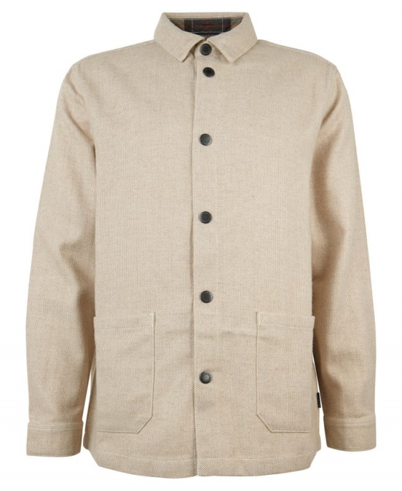 Sobrecamisa Barbour Waterhill Tailored Hombre Beige Mexico | A5K45749