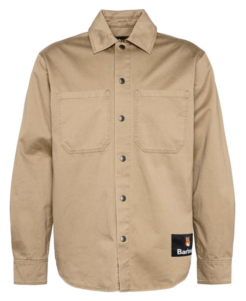 Sobrecamisa Barbour x Maison Kitsuné Relaxed Hombre Marrom Mexico | B4D50880