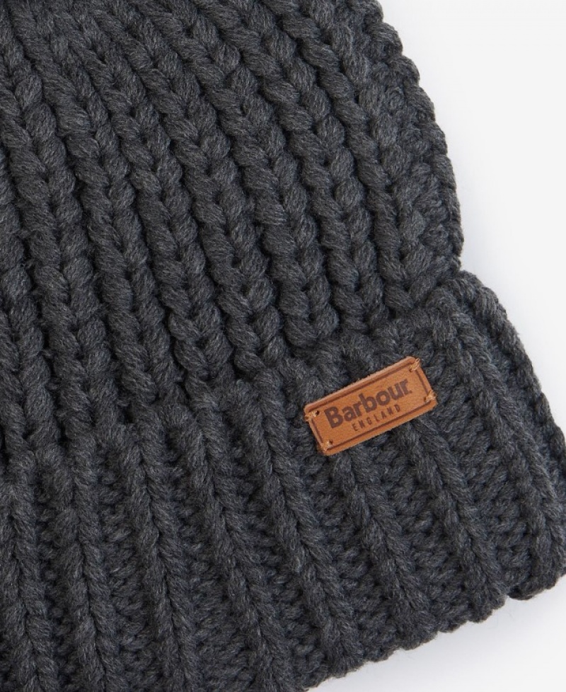 Sombreros Barbour Saltburn Beanie Mujer Grises Oscuro Mexico | L2J23237