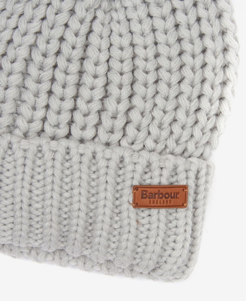 Sombreros Barbour Saltburn Beanie Mujer Grises Mexico | P4V03395