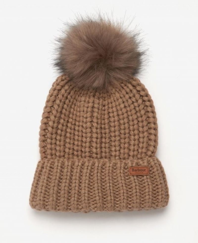 Sombreros Barbour Saltburn Beanie Mujer Beige Mexico | F4I40591