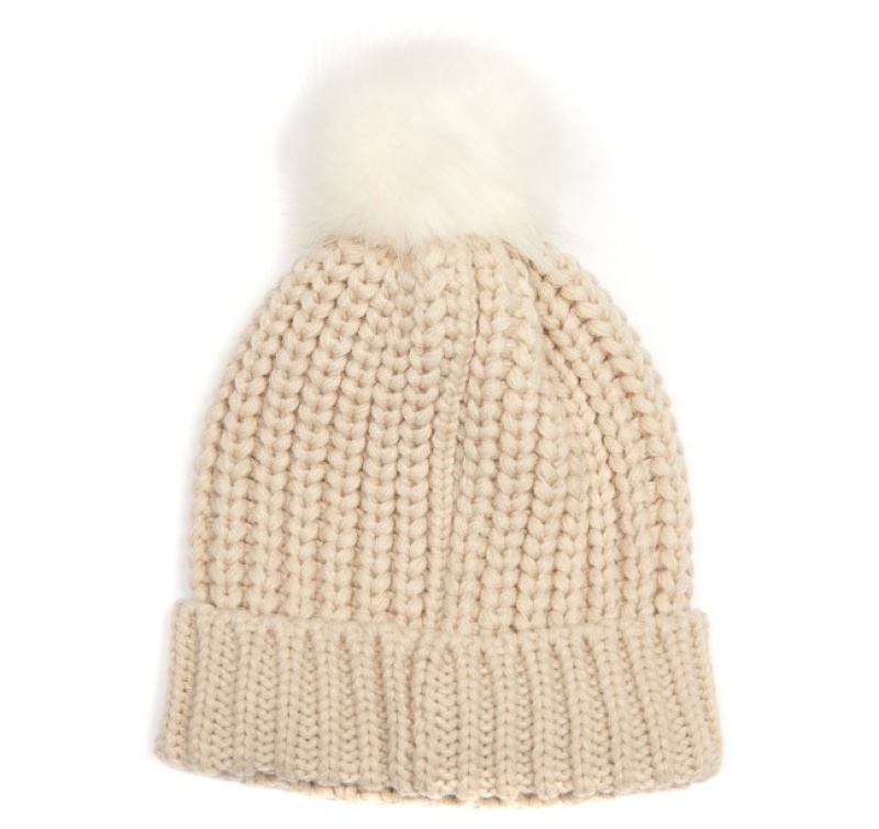 Sombreros Barbour Saltburn Beanie Mujer Beige Mexico | P9Z88711