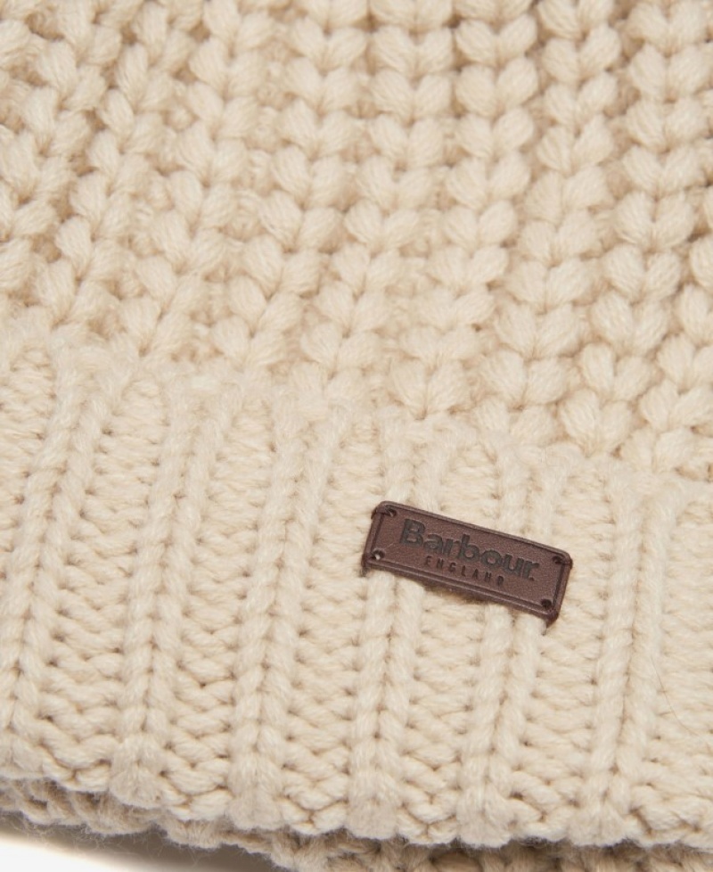 Sombreros Barbour Saltburn Beanie Mujer Beige Mexico | P9Z88711