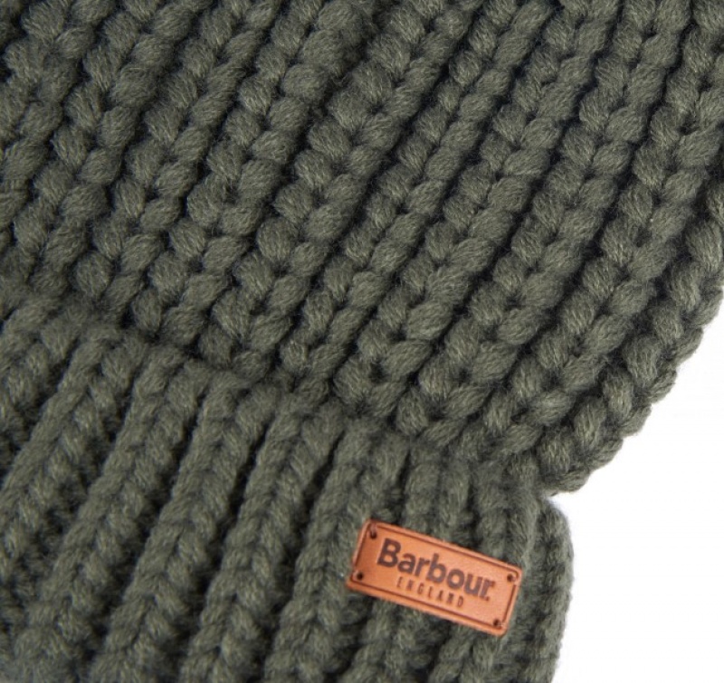 Sombreros Barbour Saltburn Beanie Mujer Verdes Mexico | L5Y06390