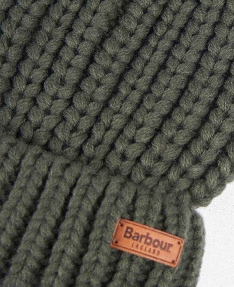 Sombreros Barbour Saltburn Beanie Mujer Verdes Mexico | L5Y06390