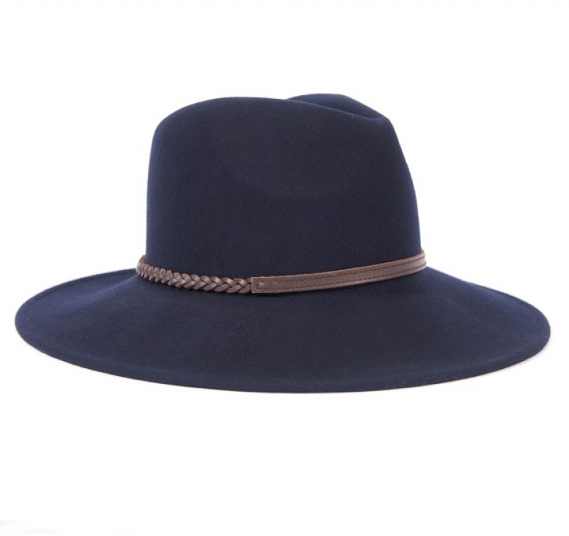 Sombreros Barbour Tack Fedora Mujer Azules Mexico | E2F83034