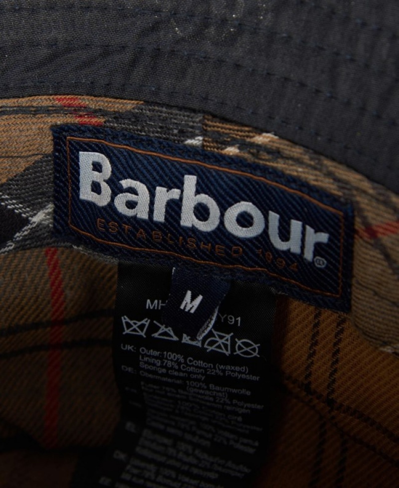 Sombreros Barbour Wax Bucket Hombre Azul Marino Mexico | P1O57933