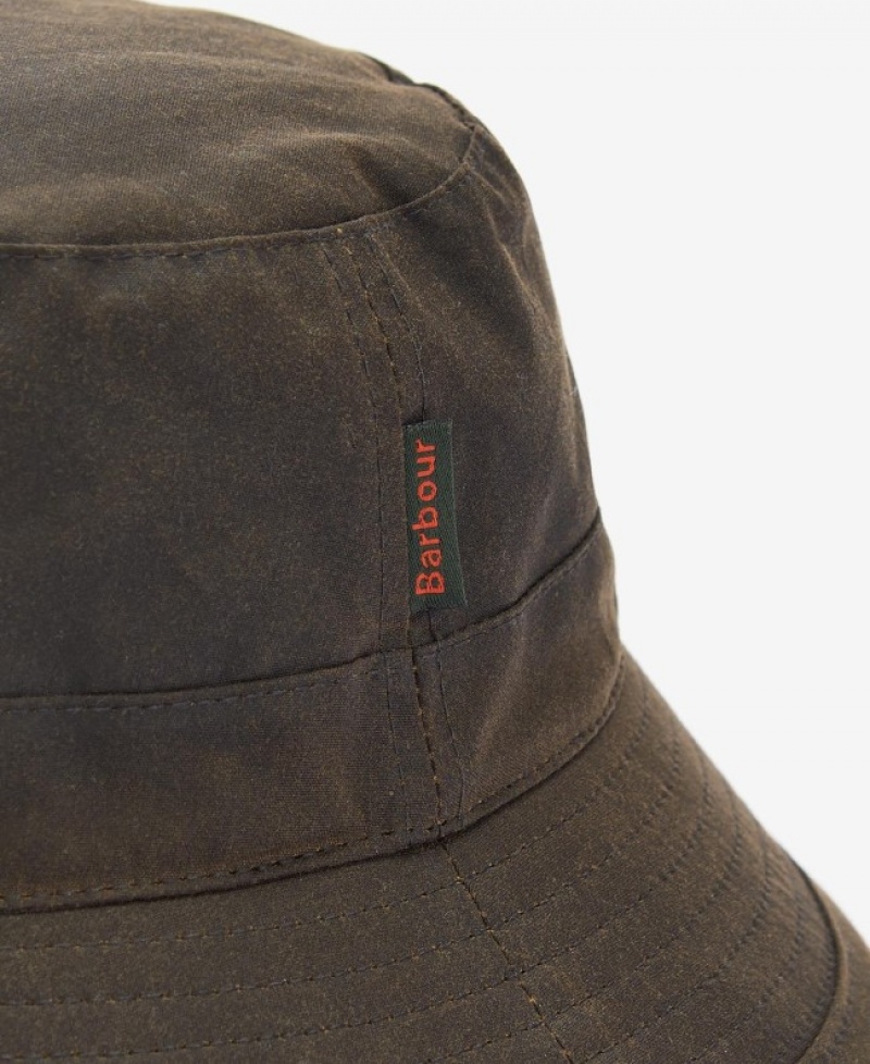 Sombreros Barbour Wax Bucket Hombre Verde Oliva Mexico | U6T36147