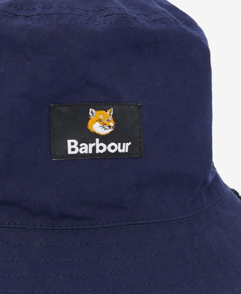 Sombreros Barbour x Maison Kitsuné Reversible Bucket Hombre Azul Marino Oscuro Mexico | Z2Q78678