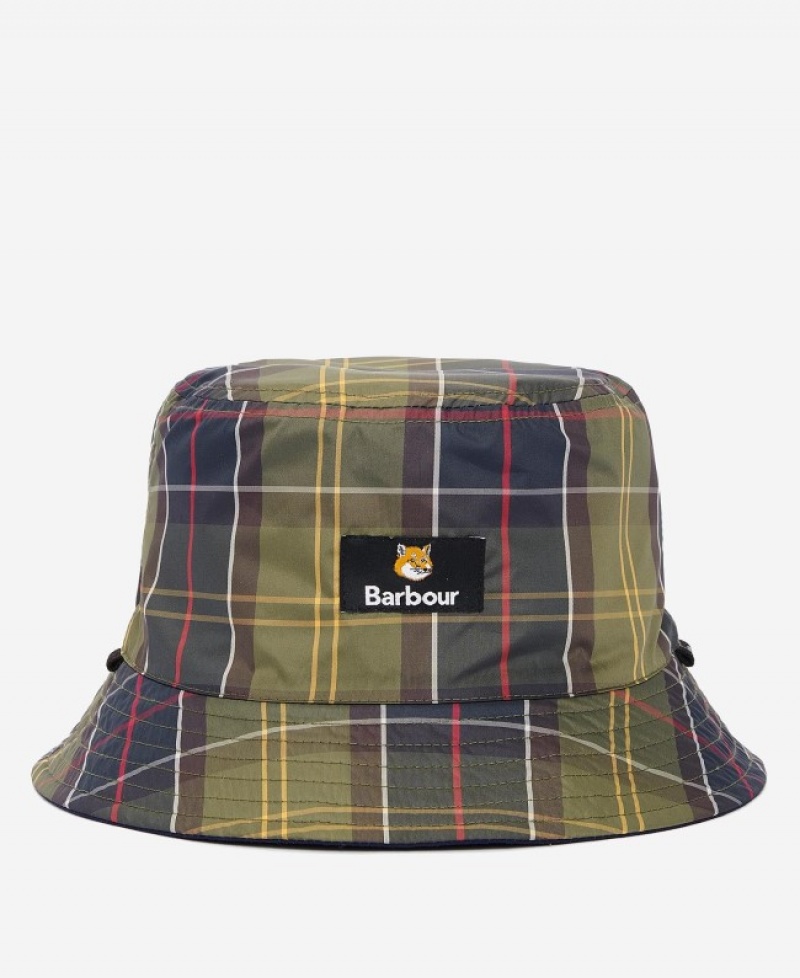 Sombreros Barbour x Maison Kitsuné Reversible Bucket Hombre Azul Marino Oscuro Mexico | Z2Q78678