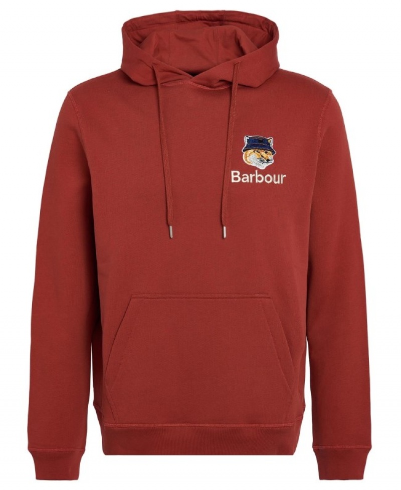 Sudadera con Capucha Barbour x Maison Kitsuné Fox Head Mujer Rojos Mexico | H1U51655