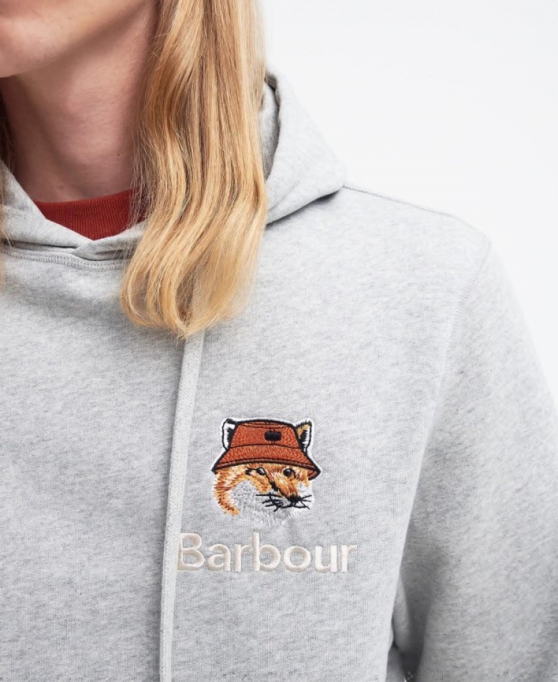 Sudadera con Capucha Barbour x Maison Kitsuné Fox Head Mujer Grises Mexico | A3P66790