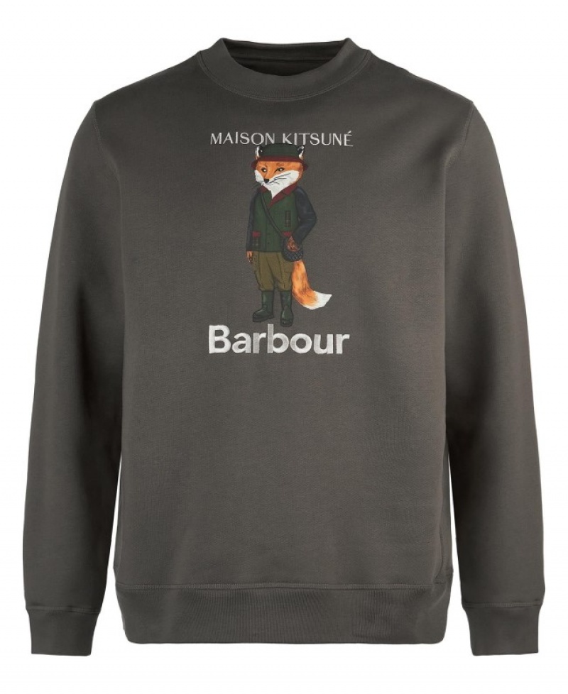 Sudaderas Barbour x Maison Kitsuné Beaufort Fox Hombre Verdes Mexico | J4X41163