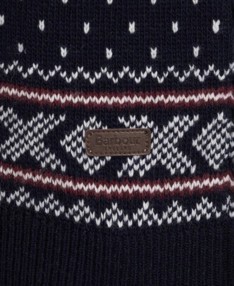 Suéter Barbour Essential Fair Isle Crew Hombre Azul Marino Mexico | I7Y70711