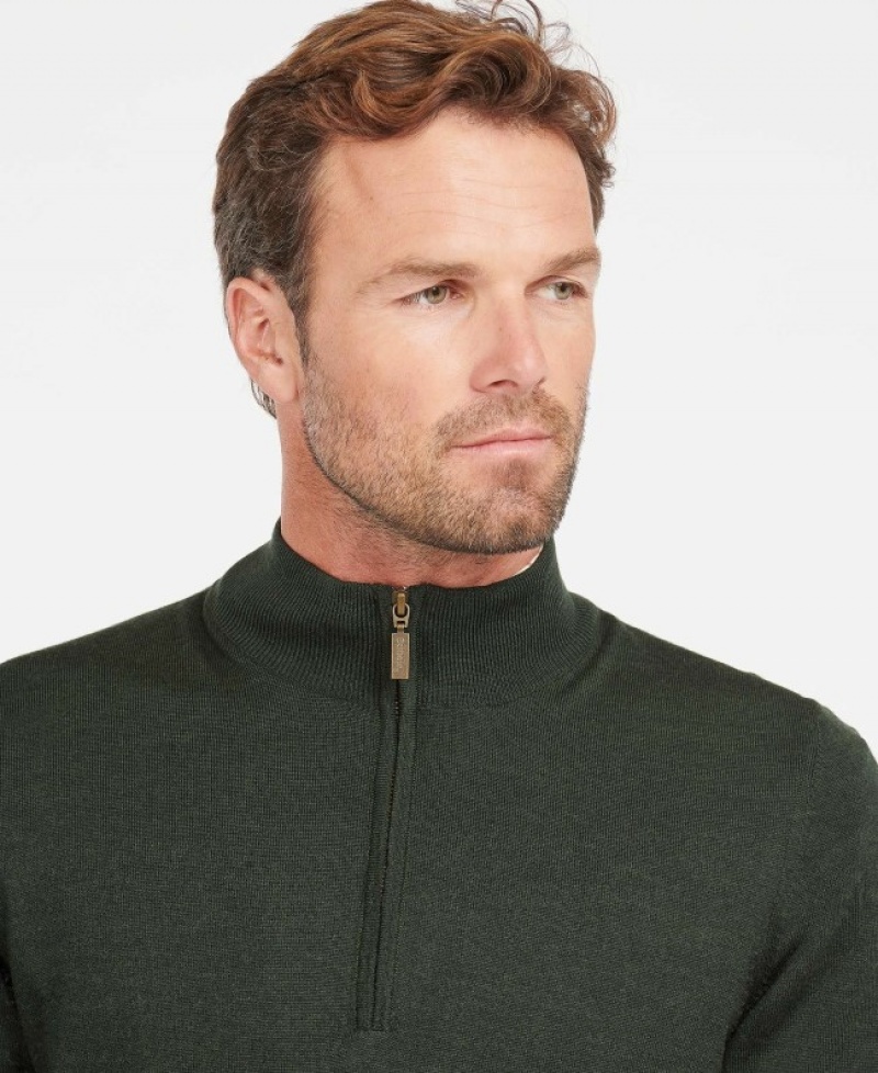 Suéteres Barbour Gamlan Half Zip Hombre Verdes Mexico | I5M23503