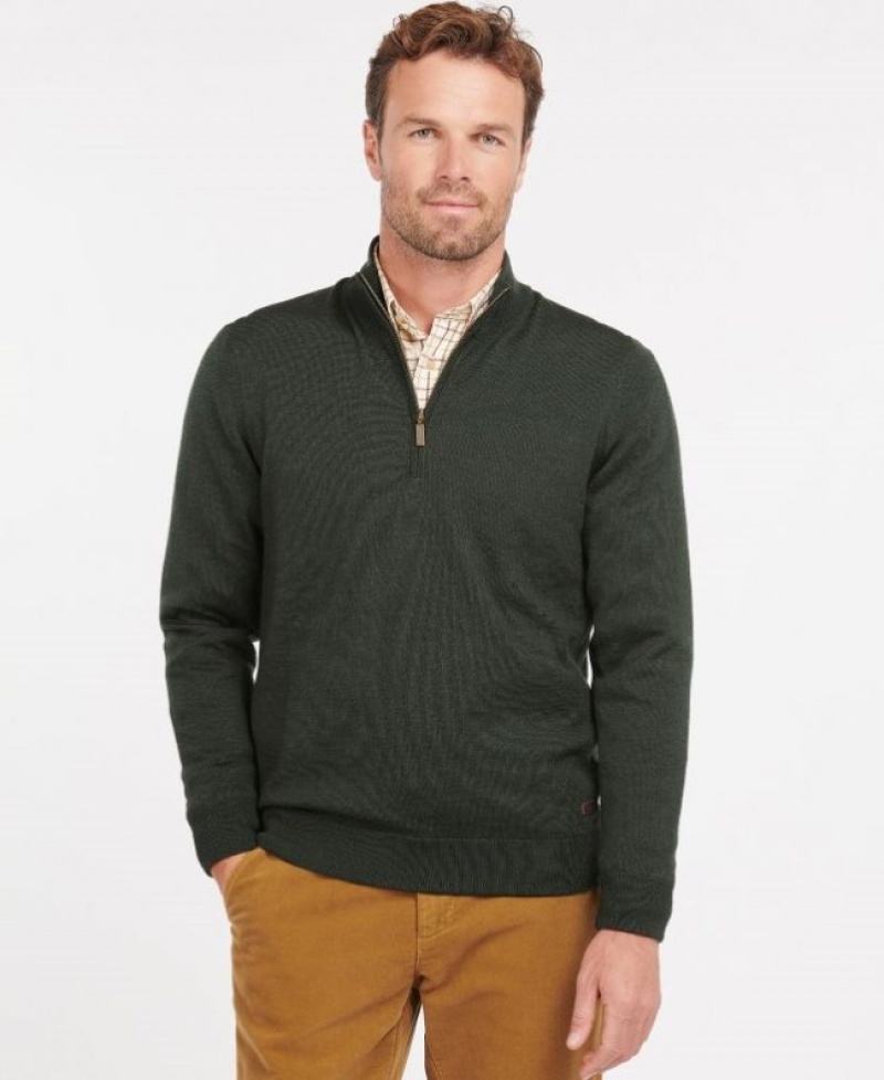 Suéteres Barbour Gamlan Half Zip Hombre Verdes Mexico | I5M23503