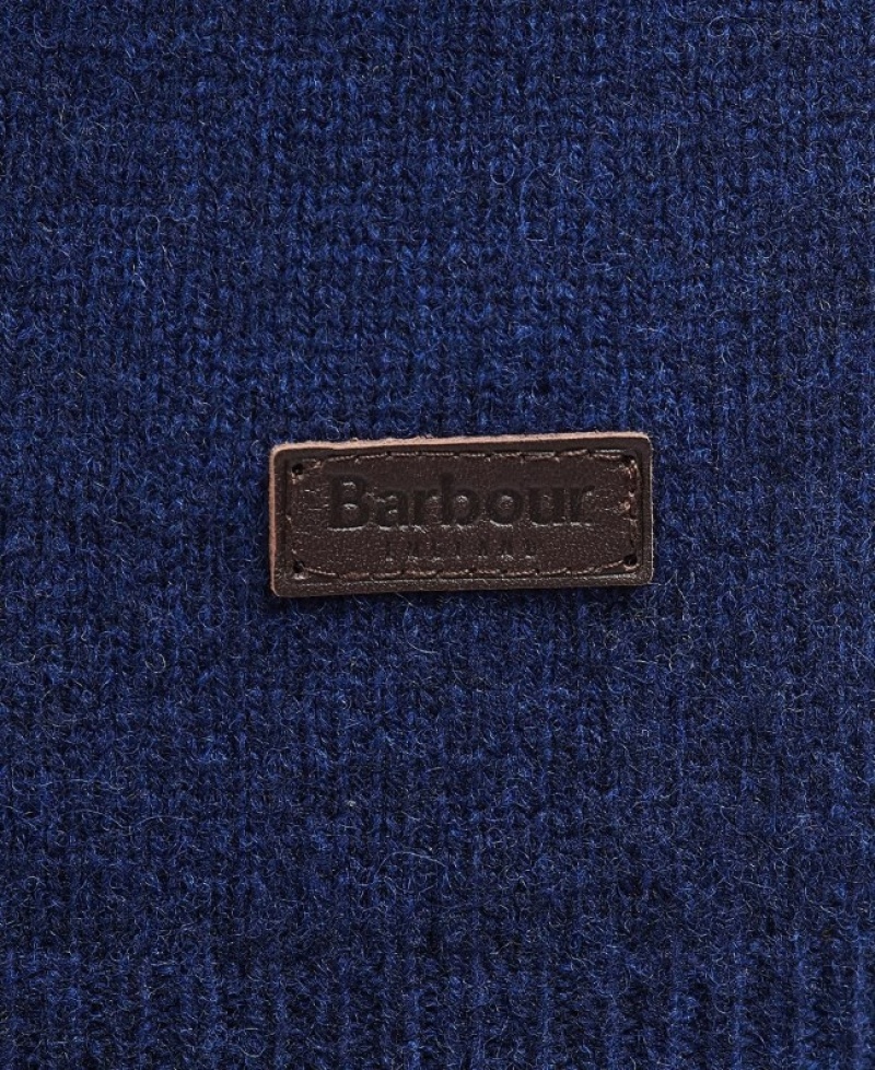 Suéteres Barbour Patch Half Zip Hombre Azules Oscuro Mexico | J5G05300