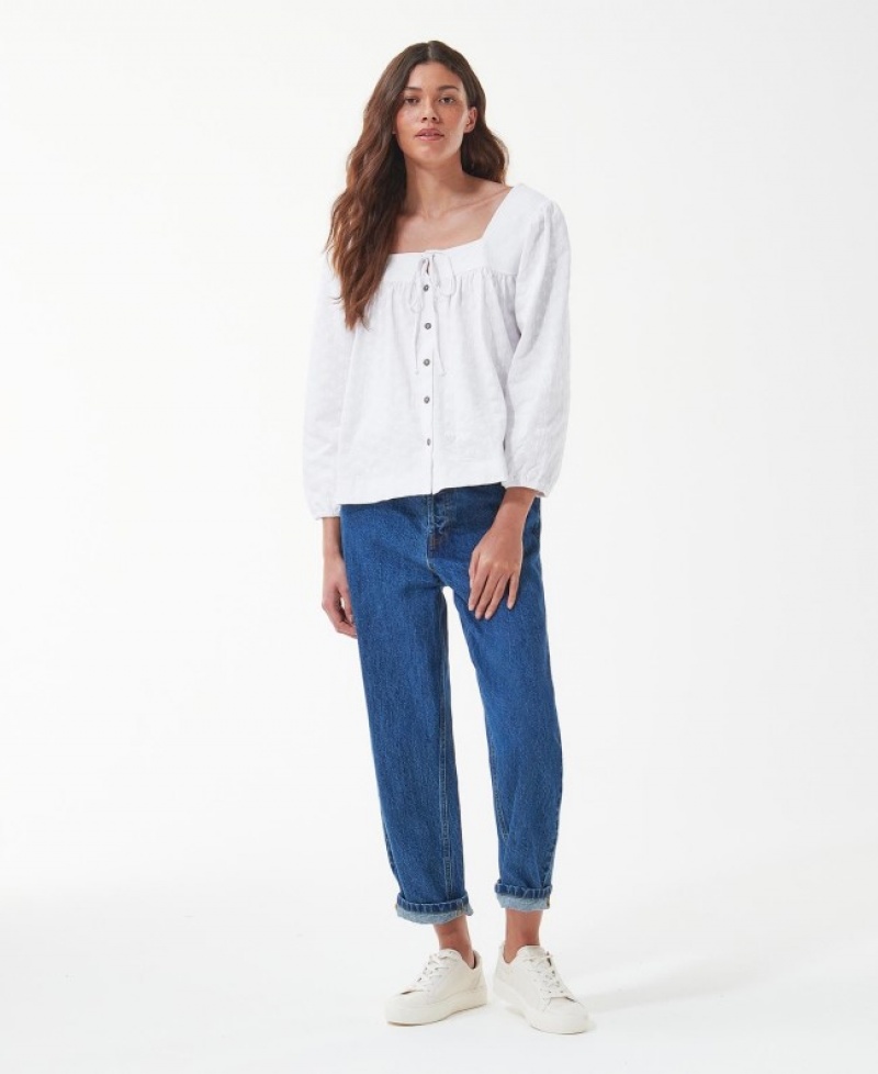 Tops Barbour Delphinium Mujer Blancos Mexico | B5O56437