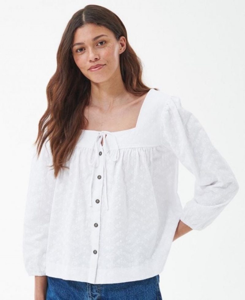 Tops Barbour Delphinium Mujer Blancos Mexico | B5O56437