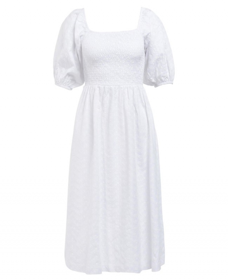 Vestido Barbour Areca Midi Mujer Blancos Mexico | M8R47274