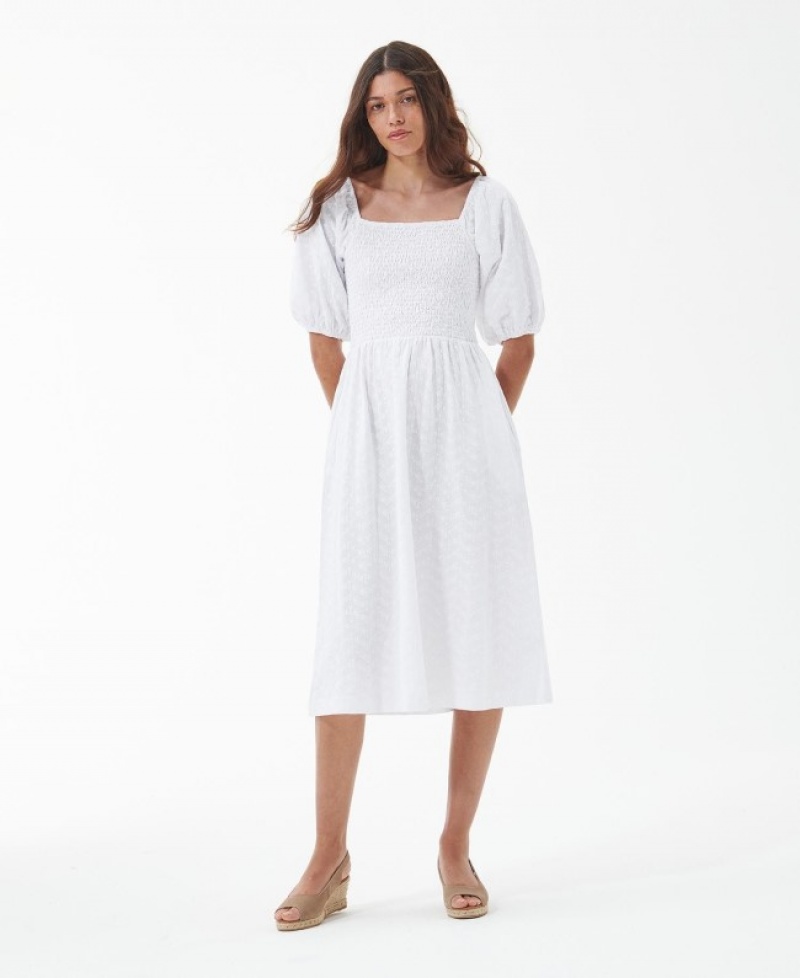 Vestido Barbour Areca Midi Mujer Blancos Mexico | M8R47274