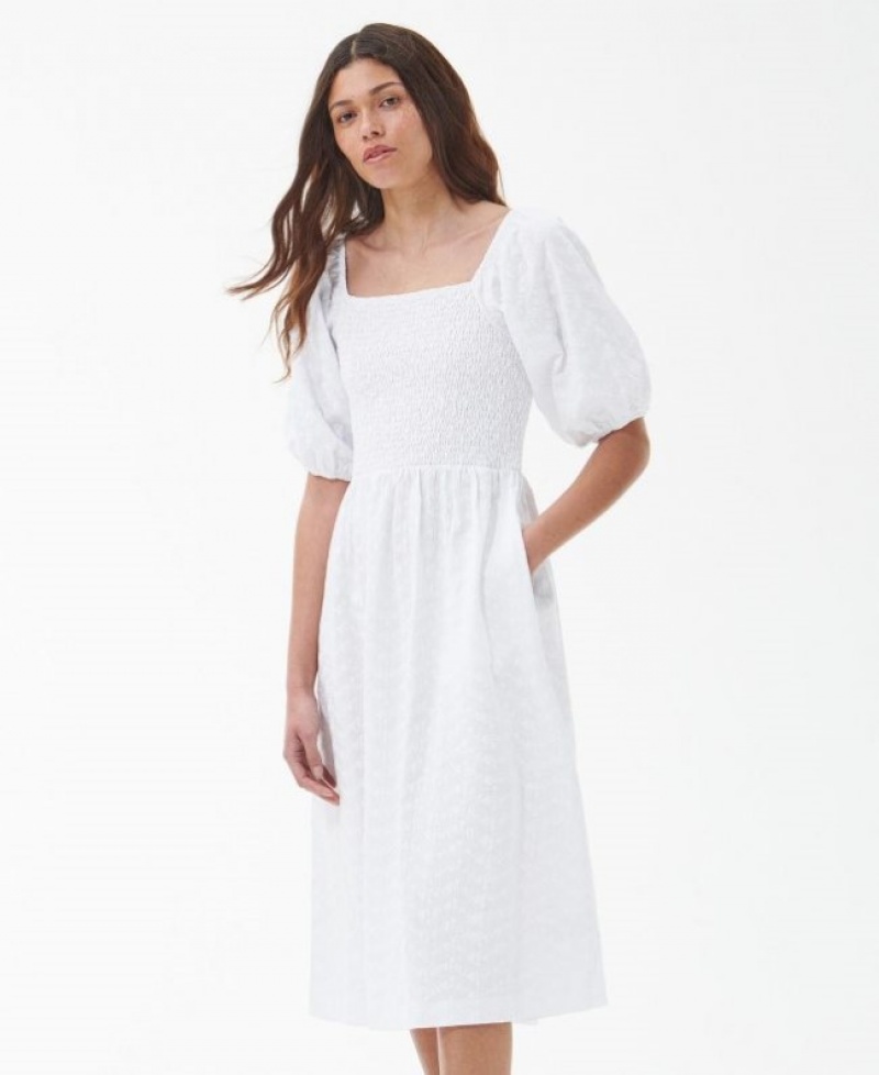 Vestido Barbour Areca Midi Mujer Blancos Mexico | M8R47274