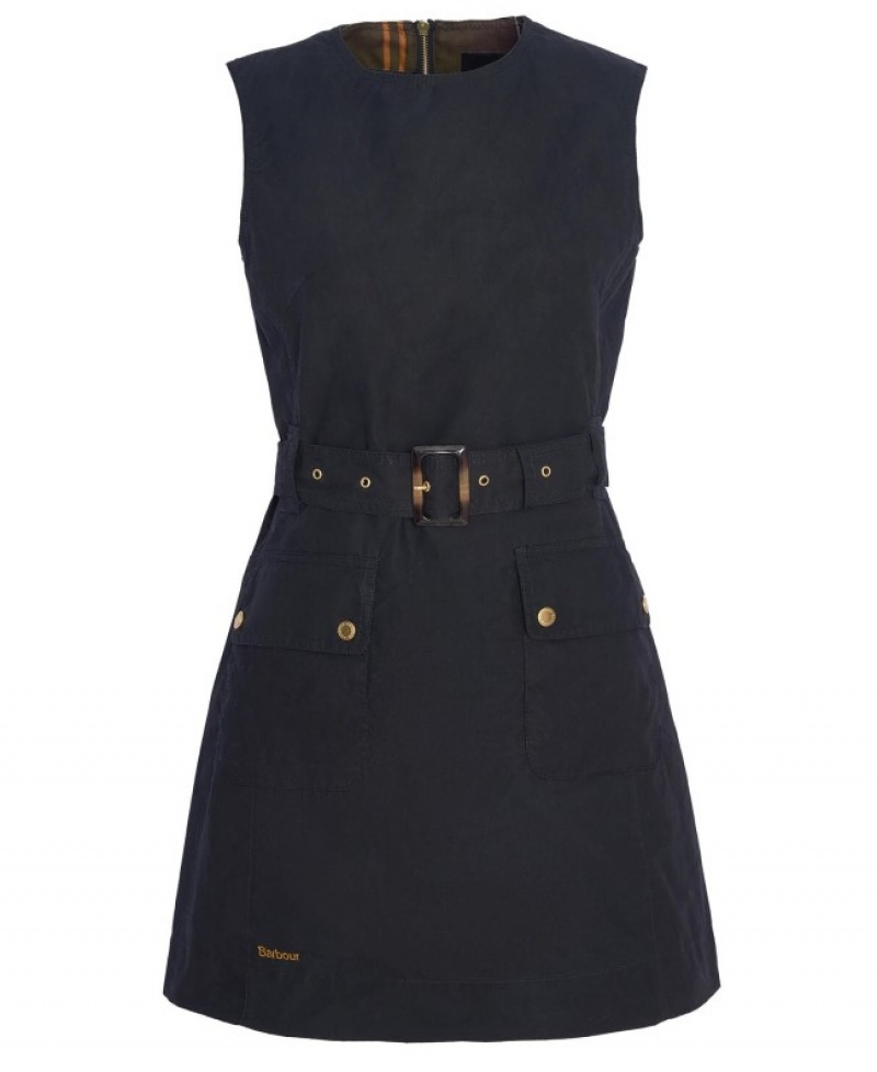 Vestido Barbour Cray Mujer Negros Mexico | S4V85045