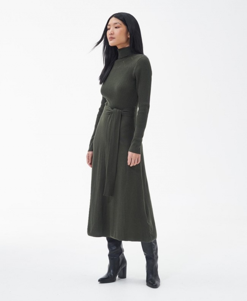 Vestido Barbour Laverne Midi Mujer Verdes Mexico | Y7B32176