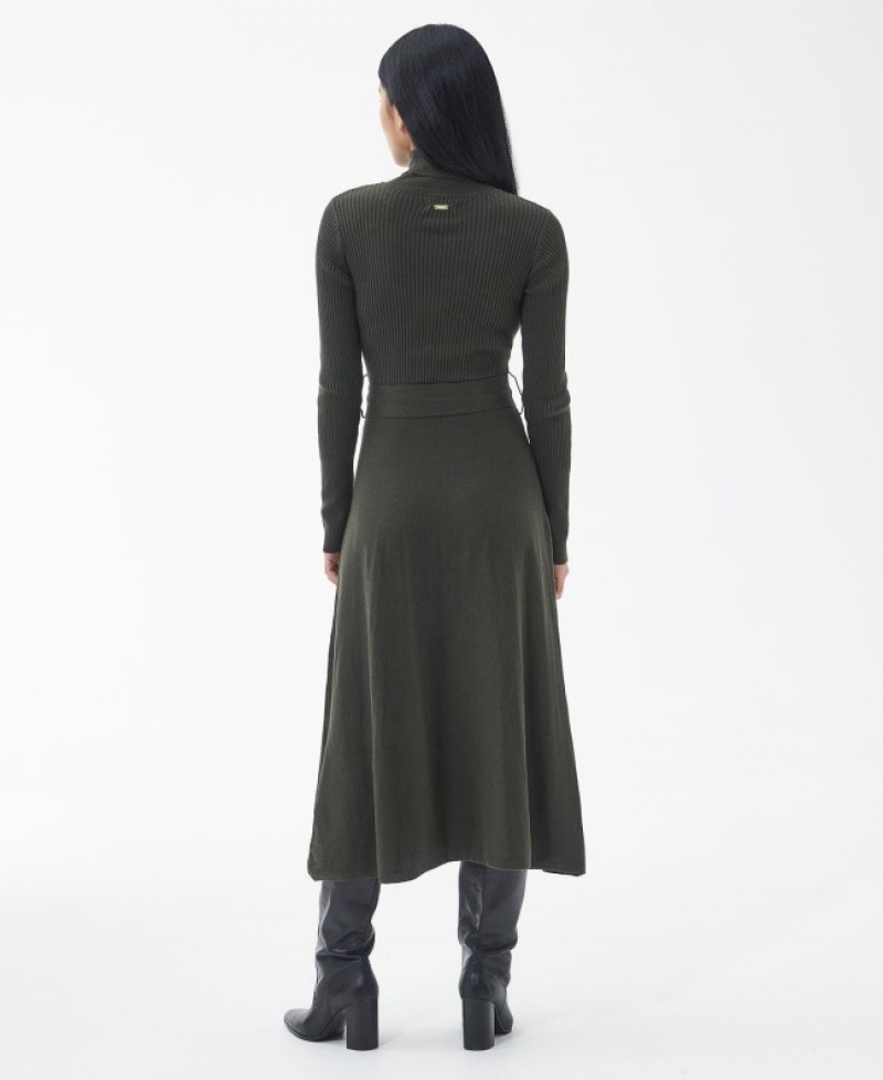 Vestido Barbour Laverne Midi Mujer Verdes Mexico | Y7B32176