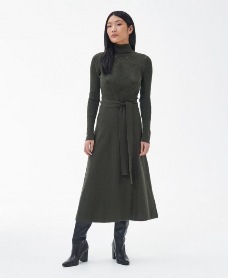 Vestido Barbour Laverne Midi Mujer Verdes Mexico | Y7B32176