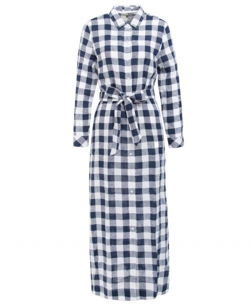 Vestido Barbour Marine Maxi Mujer Azules Blancos Mexico | Q2D85666