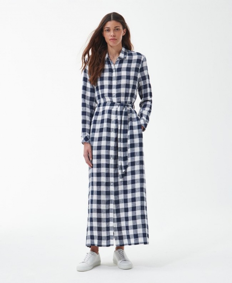 Vestido Barbour Marine Maxi Mujer Azules Blancos Mexico | Q2D85666