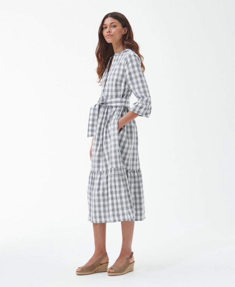 Vestido Barbour Seamills Midi Mujer Blancos Grises Mexico | S9F63773