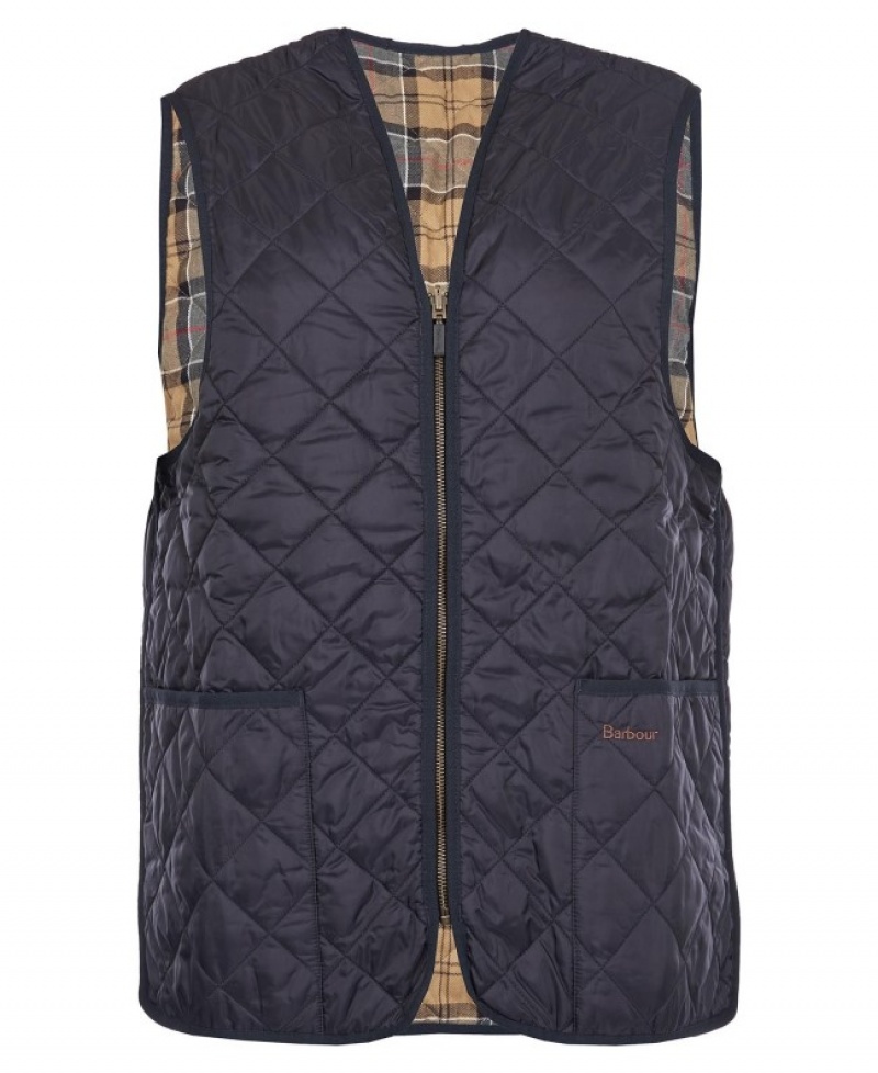 Chalecos Barbour Acolchado Zip-In Liner Waistcoat Hombre Azul Marino Mexico | B2Q60643