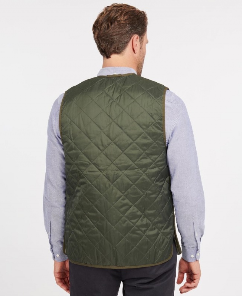 Chalecos Barbour Acolchado Zip-In Liner Waistcoat Hombre Verde Oliva Mexico | R8K18405