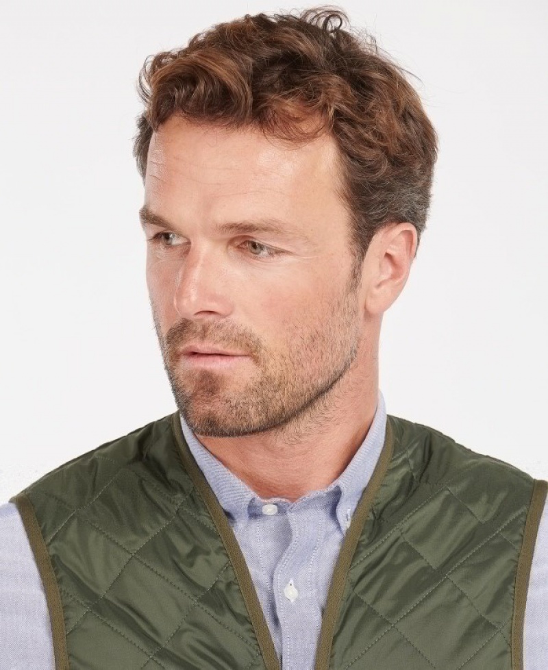 Chalecos Barbour Acolchado Zip-In Liner Waistcoat Hombre Verde Oliva Mexico | R8K18405