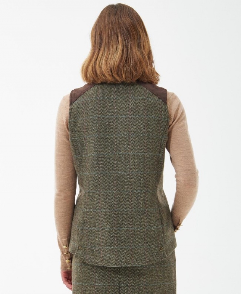 Chalecos Barbour Alder Lana Gilet Mujer Verdes Mexico | N4S64824