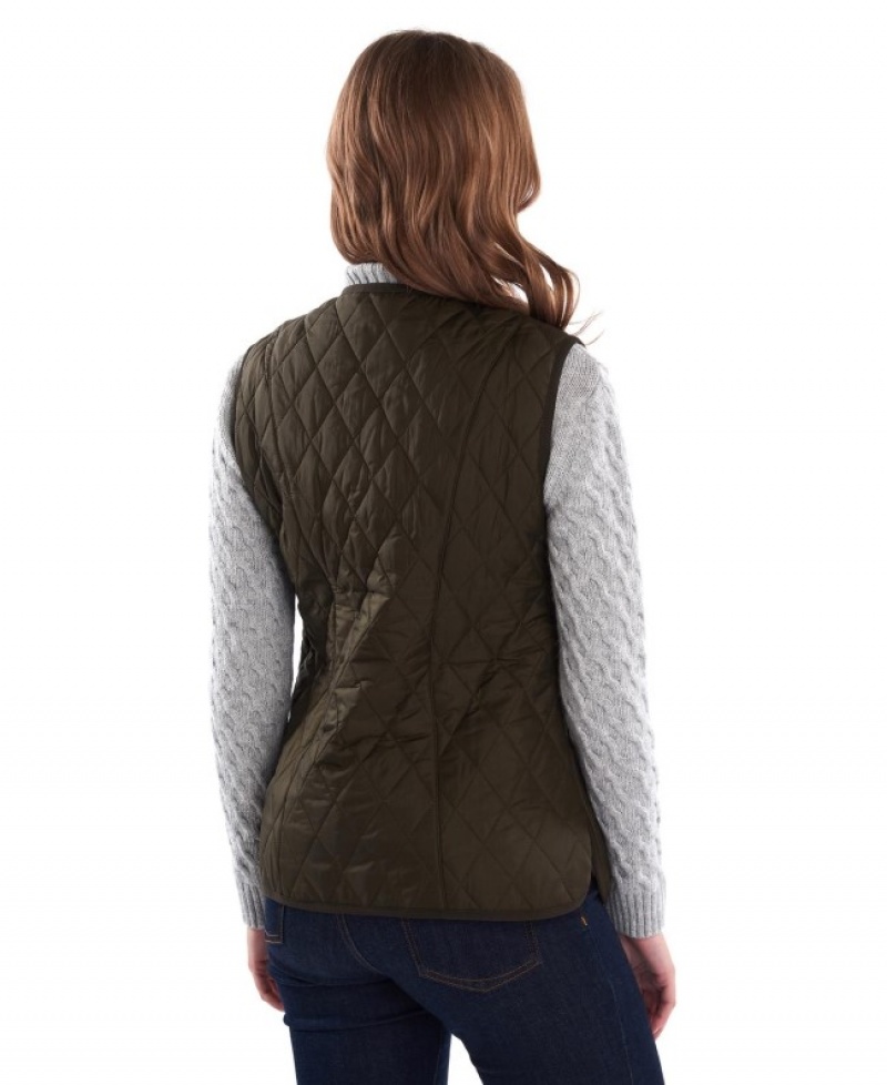 Chalecos Barbour Betty Interactive Liner Waistcoat Mujer Verde Oliva Oscuro Mexico | E3I97331